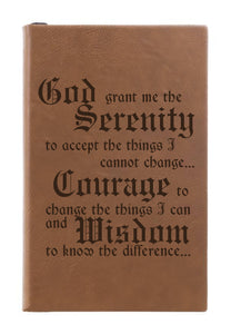 Leatherette Journal with Serenity Prayer