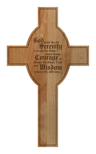 Cross with Serenity Prayer