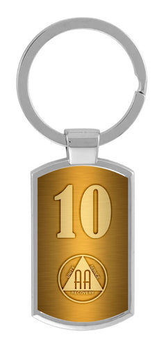 AA Rectangular Key Chain with Printed Insert
