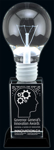 Pioneer Light Bulb Crystal Award