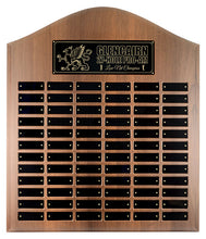 Load image into Gallery viewer, Cathedral Walnut Finish Annual Plaque