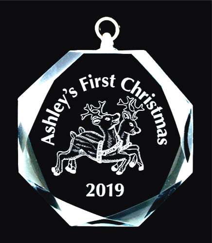 Glass Snowflake Ornament