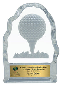 Golf Tee Glass Iceberg Award
