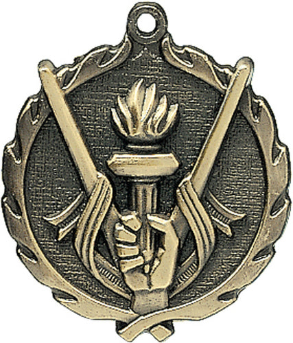 Sculptured Victory Medal with Neck Ribbon