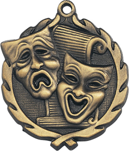 Sculptured Drama Medal with Neck Ribbon