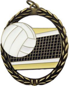 Volleyball Negative Space 2.75" Medal with Neck Ribbon