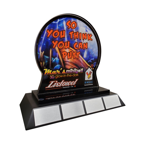 Custom Acrylic on Wood Base