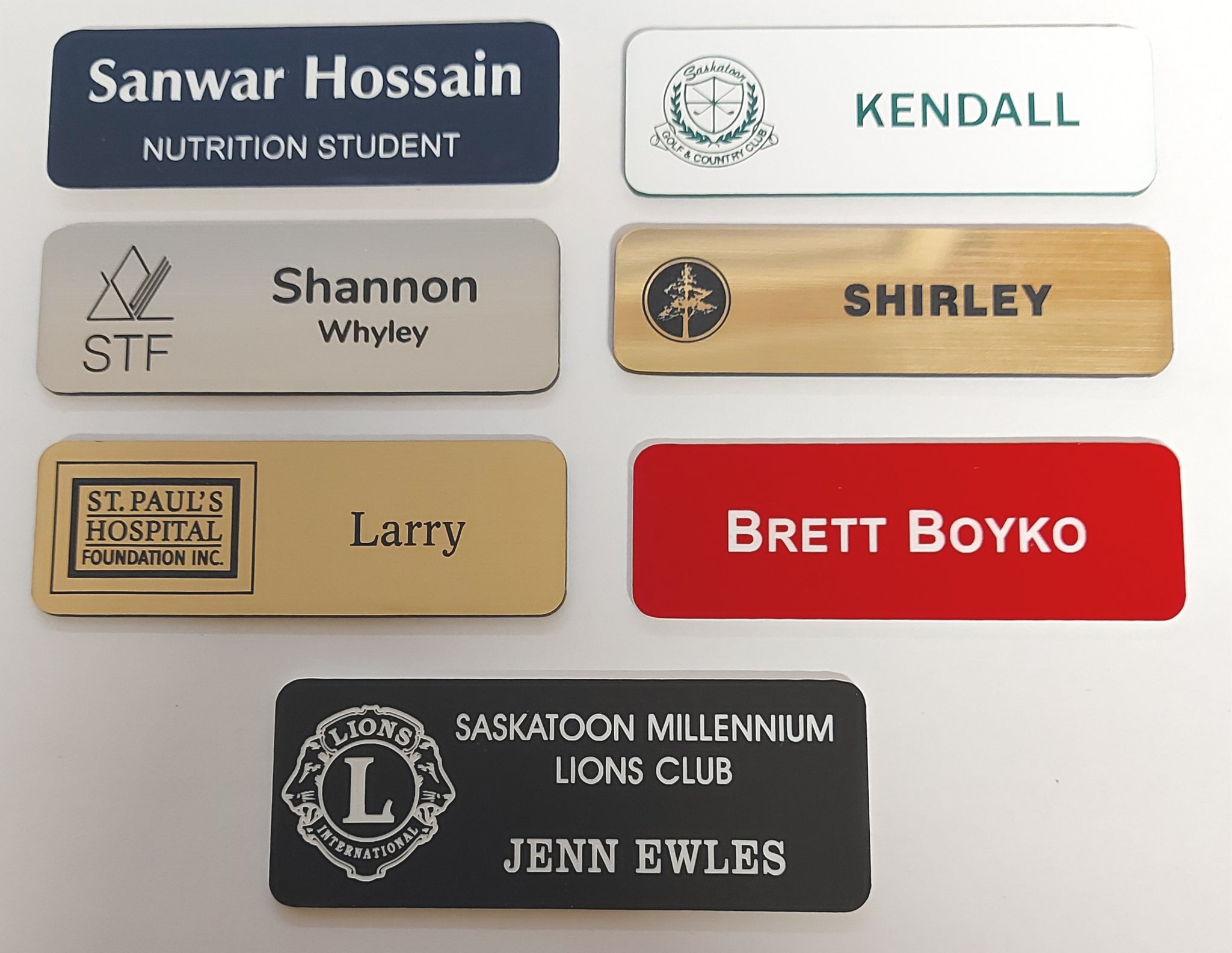 Plastic name badges Plastic name badges