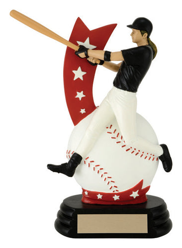 All-Star Female Baseball Player Resin