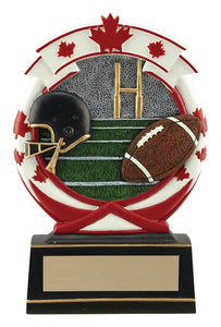 Maple Leaf Football Resin