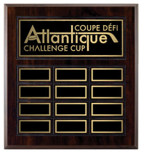 Load image into Gallery viewer, Grooved Walnut Finish Annual Plaque