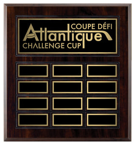 Grooved Walnut Finish Annual Plaque
