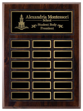 Load image into Gallery viewer, Grooved Walnut Finish Annual Plaque