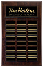 Load image into Gallery viewer, Grooved Walnut Finish Annual Plaque