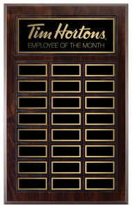 Grooved Walnut Finish Annual Plaque
