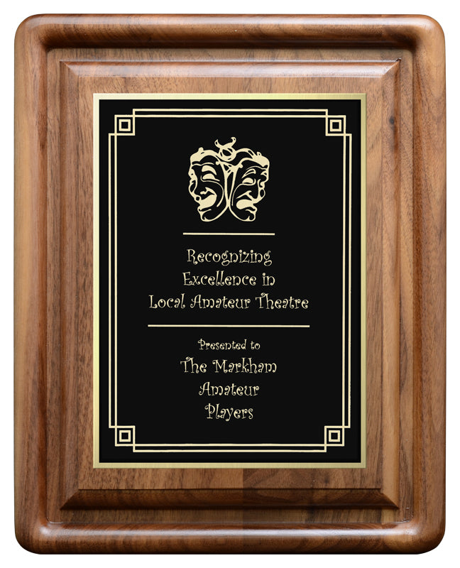 Walnut Gallery Plaque