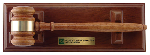 Walnut Finish Gavel and Base