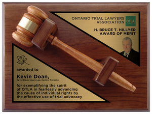 Gavel Plaque with Gavel