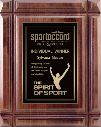 Deep Groove Solid Wood Plaque